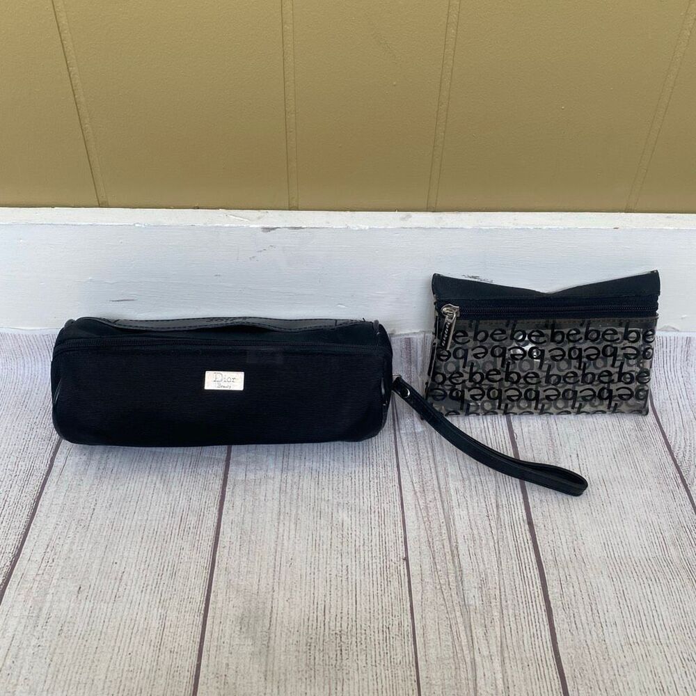 Bebe & Dior make up/cosmetic bags black